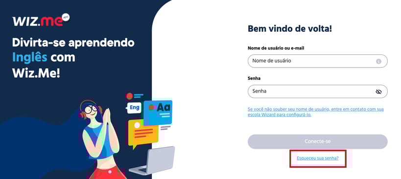 esqueceu sua senha IES