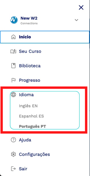 menu idioma